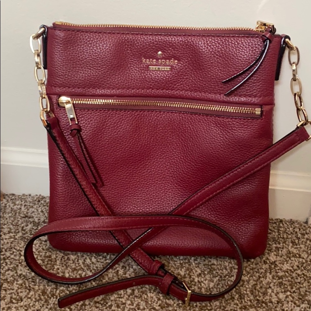 Kate Spade Leather Crossbody - Fig Jam